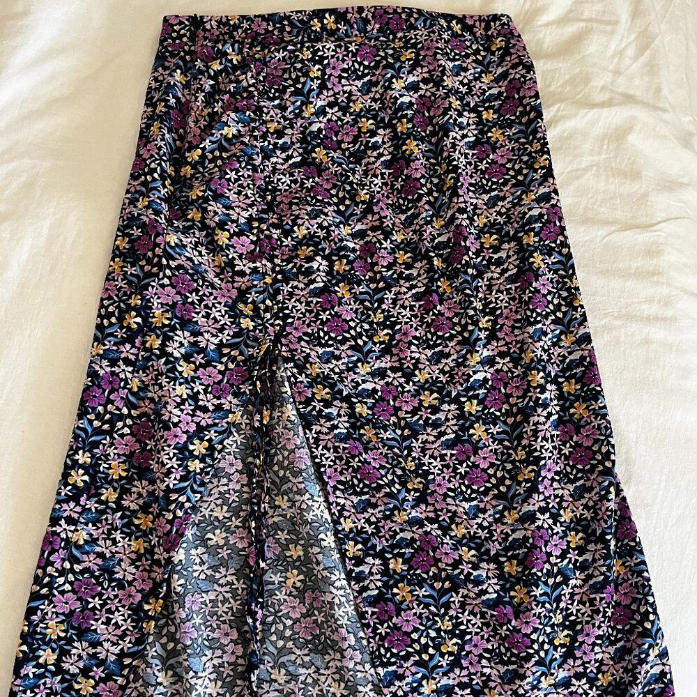 Shein Black Floral Skirt